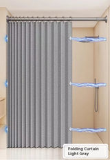 AquaFold Magnet Duschvorhang faltbar – Wasserdichter Spritzschutz für Walk-in-Duschen | Platzsparend | Magnetische Abdichtung