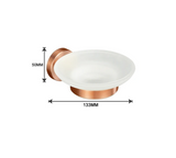 AURORA VIVÉRA Roségold Badset – 6-teiliges Badezimmer Zubehör Set | Gebürstetes Design | Komplett & Langlebig