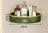 CrystalCorner Premium Acryl Eckregal Selbstklebend Transparent – Bohrfreies Badezimmer Wandregal | Platzsparender Organizer für Dusche, Kosmetik & Pflegeprodukte | Modernes Badzubehör