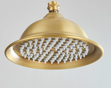 LuxRain Duschkopf Gold – Regendusche Messing | Runde Brause | Modernes Badezimmer Upgrade
