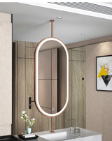 AureliaNova Ovaler Hängespiegel mit integrierter Beleuchtung – Wandspiegel für Badezimmer und Wohnräume | optimale Ausleuchtung | moderne Raumgestaltung