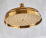 LuxRain Duschkopf Gold – Regendusche Messing | Runde Brause | Modernes Badezimmer Upgrade