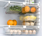 CoolStack Kühlschrank-Schiebebox mit Unterregal-System – Transparente Frischhalte- und Ordnungsbox für Obst, Gemüse & Eier | Platzsparender Kühlschrank-Organizer mit Auszugsschublade