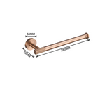 AURORA VIVÉRA Roségold Badset – 6-teiliges Badezimmer Zubehör Set | Gebürstetes Design | Komplett & Langlebig