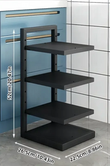 FlexiRack Max Edelstahl-Topf- & Pfannen-Organizer mit Flex-System – Verstellbares Küchenregal für Töpfe, Pfannen & Deckel | Mehrstufiger Schrank-Organizer aus Karbonstahl | Platzsparende Premium Küchenaufbewahrung