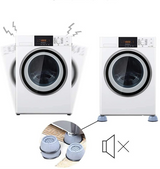QuietBase Pro Anti-Vibrations- & Anti-Rutsch-Standfüße für Waschmaschinen (4er Set) – Geräuschdämpfende TPR-Dämpferpads | Stabile Geräteunterlagen für mehr Ruhe & Bodenschutz