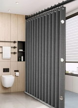 AquaFold Magnet Duschvorhang faltbar – Wasserdichter Spritzschutz für Walk-in-Duschen | Platzsparend | Magnetische Abdichtung