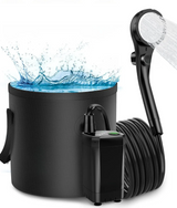 ReiseDusche Großakku – Elektrisches Campingduschset mit 6000-mAh-Akku | Faltbarer 20-Liter-Wasserbehälter | Mobile Brause für Freizeit & Reinigung