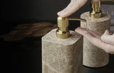 MarmoraImperial Badaccessoires Set Naturmarmor – 7-teiliges Badezimmer Set | Exklusive Eleganz | Hochwertige Spa-Ausstattung