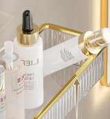 CrystalCorner Premium Acryl Eckregal Selbstklebend Transparent – Bohrfreies Badezimmer Wandregal | Platzsparender Organizer für Dusche, Kosmetik & Pflegeprodukte | Modernes Badzubehör