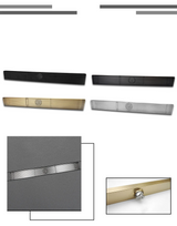 AquaLine Pro Premium Fliesen-Einleger Duschrinne Edelstahl 304 – Lineare Duschablaufgarnitur 600 mm | Geruchsdichte Design-Duschrinne mit Haarfang & Anti-Verstopfungssystem | Modernes Badablaufsystem in gebürstetem Gold & Grau
