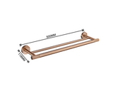 AURORA VIVÉRA Roségold Badset – 6-teiliges Badezimmer Zubehör Set | Gebürstetes Design | Komplett & Langlebig