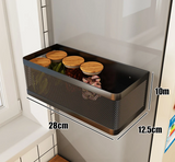 MagnoShelf Pro Magnetisches Kühlschrank-Seitenregal – magnetischer Küchen-Organizer mit Stauraum | platzsparendes Metall-Aufbewahrungssystem | ohne Bohren