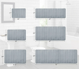 CloudComfort Memory-Schaum Badematte – rutschfeste & wasserabsorbierende Badezimmermatte | extra weich, maschinenwaschbar & modernes 3D-Streifendesign