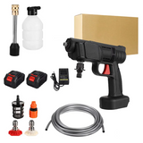 AquaBlast Pro Akku-Hochdruckreiniger 30 Bar für 18V Akkusysteme – Kabelloser Hochleistungsreiniger | 1000W Druckreiniger mit Schaumlanze & Mehrstrahldüse | Mobiler Reinigungsprofi für Auto, Garten & Haus