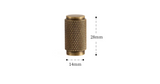 LuxGrip T-Möbelgriff aus Messing – Gerändelter Retro Griff | Antik Bronze Optik | Industrie Design Highlight