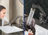 HydroSpin 1080° Drehbarer Wasserhahnaufsatz – Strahlregler Verlängerung | Maximale Flexibilität | Wassersparender Küchenhelfer