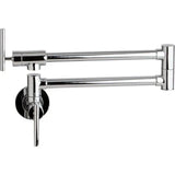 ChefLine Wandfüllarmatur – Klappbare Topfbefüllarmatur aus Messing | Schwenkbarer Küchenwasserhahn | Platzsparende Wandarmatur mit Keramikventil