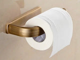 VINTARA Messing Toilettenpapierhalter – Wandhalter für WC-Rollen | Gebürstetes Design | Robust & Feuchtigkeitsbeständig
