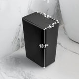 CleanPress 10L Badezimmer-Abfalleimer mit Druckdeckel – kompakter Hygieneeimer für Bad und Wohnräume | geruchsisolierend, modern & platzsparend
