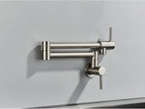 Designer Wand Wasserhahn Küche Goldoptik – Kaltwasserarmatur | Schwenkbarer Hahn | Platzsparend & Elegant