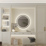 LumiVanta Runder intelligenter LED-Badezimmerspiegel mit Antibeschlag-Funktion – berührungsgesteuerter Lichtspiegel für Badezimmer | dimmbar, 3 Lichtfarben | modernes Premium-Design