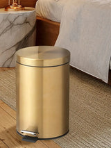 ELEGANZA Roségold Treteimer 3L – Edelstahl Abfalleimer Rund | Platzsparend & Hygienisch | Stilvolles Wohnaccessoire