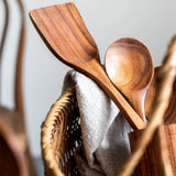 NaturEssence Premium Holz-Küchenhelfer-Set mit Aufbewahrungsgefäß – 5-teiliges Kochbesteck aus Naturholz | Schonendes Kochutensilien-Set für Antihaftgeschirr | Nachhaltiges Küchenorganisations-Set