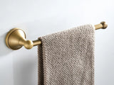 HeritageBronze Premium Badaccessoire Set Antik Messing 3-teilig – Wandmontiertes Badezimmer-Set mit Toilettenpapierhalter, Handtuchring & Haken | Klassisches Vintage Design in Bronze-Finish | Langlebiges Metalllegierungs-Accessoire-Set