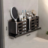 Zahnbürstenhalter Wandmontage Aluminium – Badregal Ohne Bohren | Waschbecken Organizer | Modern & Hygienisch