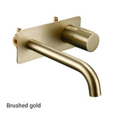 Veloura Lavabomischer – Roségoldene Wandarmatur aus Messing | Eleganter Warm- und Kaltwassermischer | Design-Lavaboarmatur mit Keramikkartusche