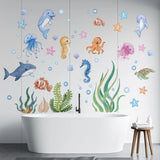 OceanDream Premium Meerestiere Wandtattoos Kinderzimmer & Bad PVC – Selbstklebende Unterwasser Wandaufkleber mit Delfin, Schildkröte & Fisch | Kreative Kinder Wanddeko rückstandslos entfernbar | Fantasievolle Raumgestaltung
