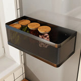 MagnoShelf Pro Magnetisches Kühlschrank-Seitenregal – magnetischer Küchen-Organizer mit Stauraum | platzsparendes Metall-Aufbewahrungssystem | ohne Bohren