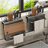 KnifeRack Pro Wandhalter Edelstahl für Messer & Schneidebrett – Platzsparendes Küchenregal mit Doppelfunktion | Hygienische Aufbewahrungslösung für moderne Küchen | Robuster Küchenorganizer