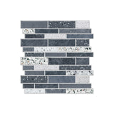 MarbleStyle Premium Marmoroptik Wandaufkleber Schwarz-Weiß Selbstklebend – Wasserfeste Fliesenfolie 1/6/12er Set | Elegante Design-Wandverkleidung für Küche & Bad | Hitzebeständige PVC Fliesensticker