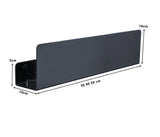 RaumFix Wandregal Schwarz – Badezimmer Regal Aluminium | Duschablage mit Haken | Modern & Platzsparend