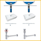 PureDrain Premium Ablaufventil Waschbecken-Abflussset – Geruchsdichter Siphon | Zuverlässiger Geruchsschutz im Bad | Massives korrosionsbeständiges Messing