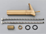 VintageStream Waschbeckenhahn Bronze – Wasserfall Armatur Messing | Einhebel Mischbatterie | Klassisches Bad Upgrade