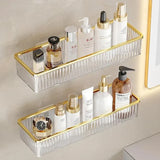 CrystalCorner Premium Acryl Eckregal Selbstklebend Transparent – Bohrfreies Badezimmer Wandregal | Platzsparender Organizer für Dusche, Kosmetik & Pflegeprodukte | Modernes Badzubehör