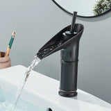 VintageStream Waschbeckenhahn Bronze – Wasserfall Armatur Messing | Einhebel Mischbatterie | Klassisches Bad Upgrade