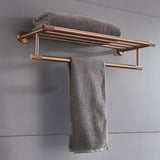 AURORA VIVÉRA Roségold Badset – 6-teiliges Badezimmer Zubehör Set | Gebürstetes Design | Komplett & Langlebig