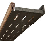 KüchenLinea Wandregal mit Holzoptik – Gewürz- & Utensilienhalter ohne Bohren | Metallkonstruktion | Platzsparende Küchenorganisation