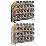 Wand Gewürzregal 4 Ebenen Metall – Küchen Organizer | Vorratshalter | Platzsparendes Regal ohne Gläser