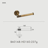 RetroLux Badset Bronze – Messing Badezimmer Zubehör | Gerändelte Oberfläche | Wandmontiertes Accessoires Set