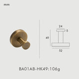 RetroLux Badset Bronze – Messing Badezimmer Zubehör | Gerändelte Oberfläche | Wandmontiertes Accessoires Set