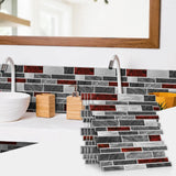 MarbleStyle Premium Marmoroptik Wandaufkleber Schwarz-Weiß Selbstklebend – Wasserfeste Fliesenfolie 1/6/12er Set | Elegante Design-Wandverkleidung für Küche & Bad | Hitzebeständige PVC Fliesensticker