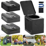NomadiLoo Premium Faltbares Camping WC Tragbar Outdoor Reise-Toilette Klappbar – Mobile Campingtoilette für Auto, Festival & Notfall | Hygienisch, Robust & Platzsparend | Wiederverwendbare Sanitärlösung für unterwegs