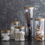 NaturGlas Küchenbehälter Set – Vorratsgläser mit Holzdeckel | Luftdichtes Aufbewahrungssystem | Modernes Küchendesign
