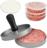 GrillForm Pro Burgerpresse Aluminium Hamburgerformer für Grill & Küche | gleichmäßige Patties für BBQ & Outdoor | langlebiger Antihaft-Burgerformer