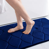VelourStep Bodenmatte Luxus – Memory-Schaum Badteppich | Extra Weich & Sicher | Hoch Saugfähige Fußmatte